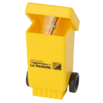 puntenslijper kliko-afvalbak met wielen - geel